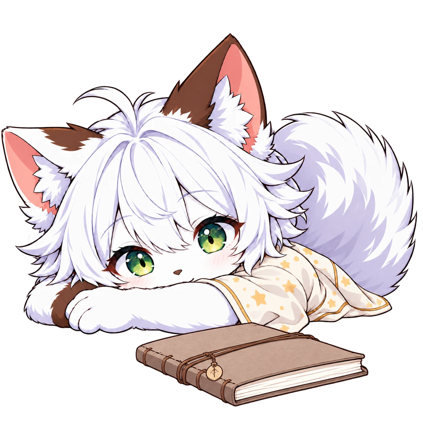 本のそばでくつろぐはみくま